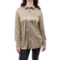 BOTTEGA GREEN SEQUIN BLOUSE - SIZE 44