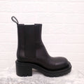 BOTTEGA VENETA BLACK CHUNKY CHELSEA BOOTS - SIZE 40.5