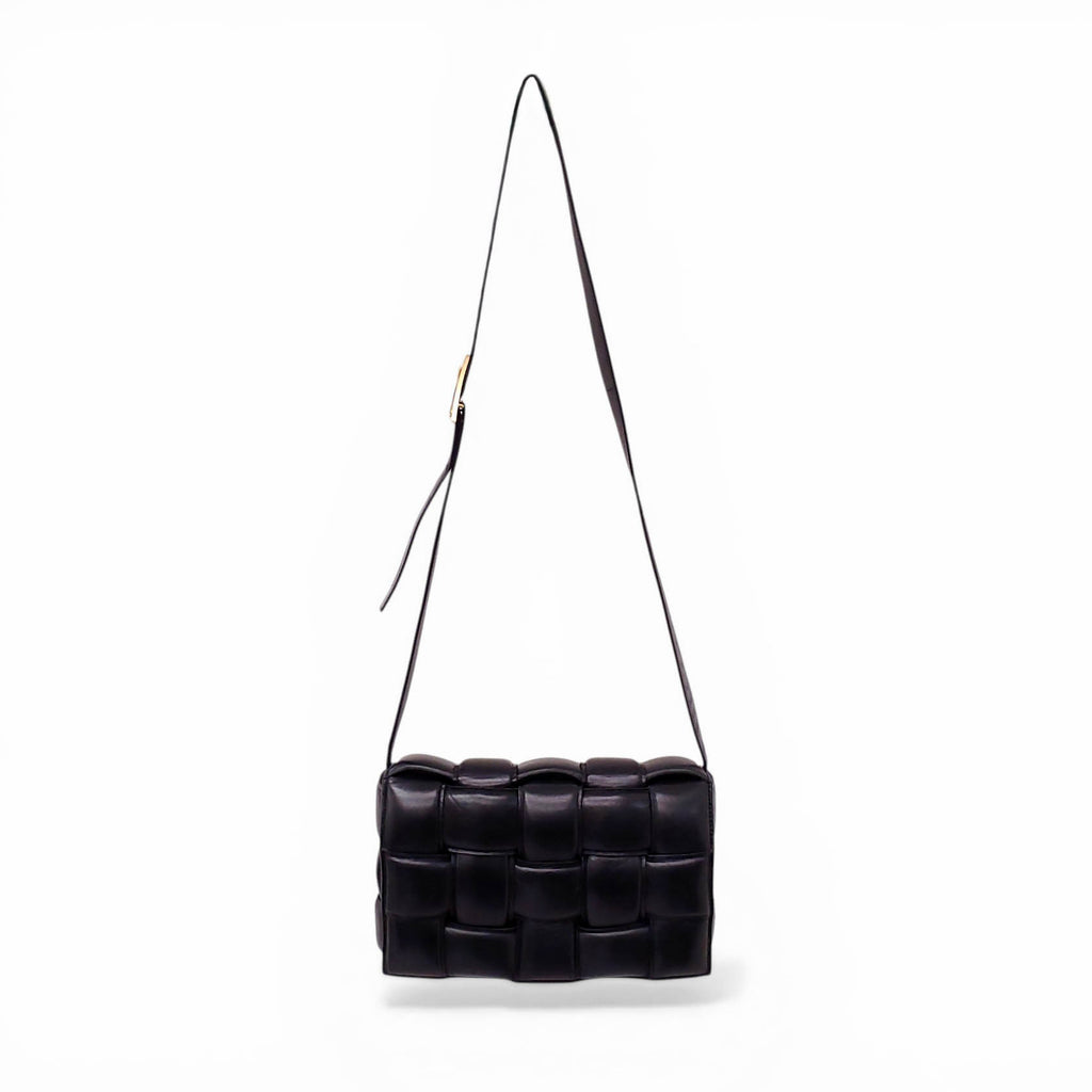 BOTTEGA VENETA BLACK PADDED CASSETTE BAG