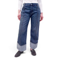 BOTTEGA VENETA BLUE CUFFED JEANS - SIZE 42
