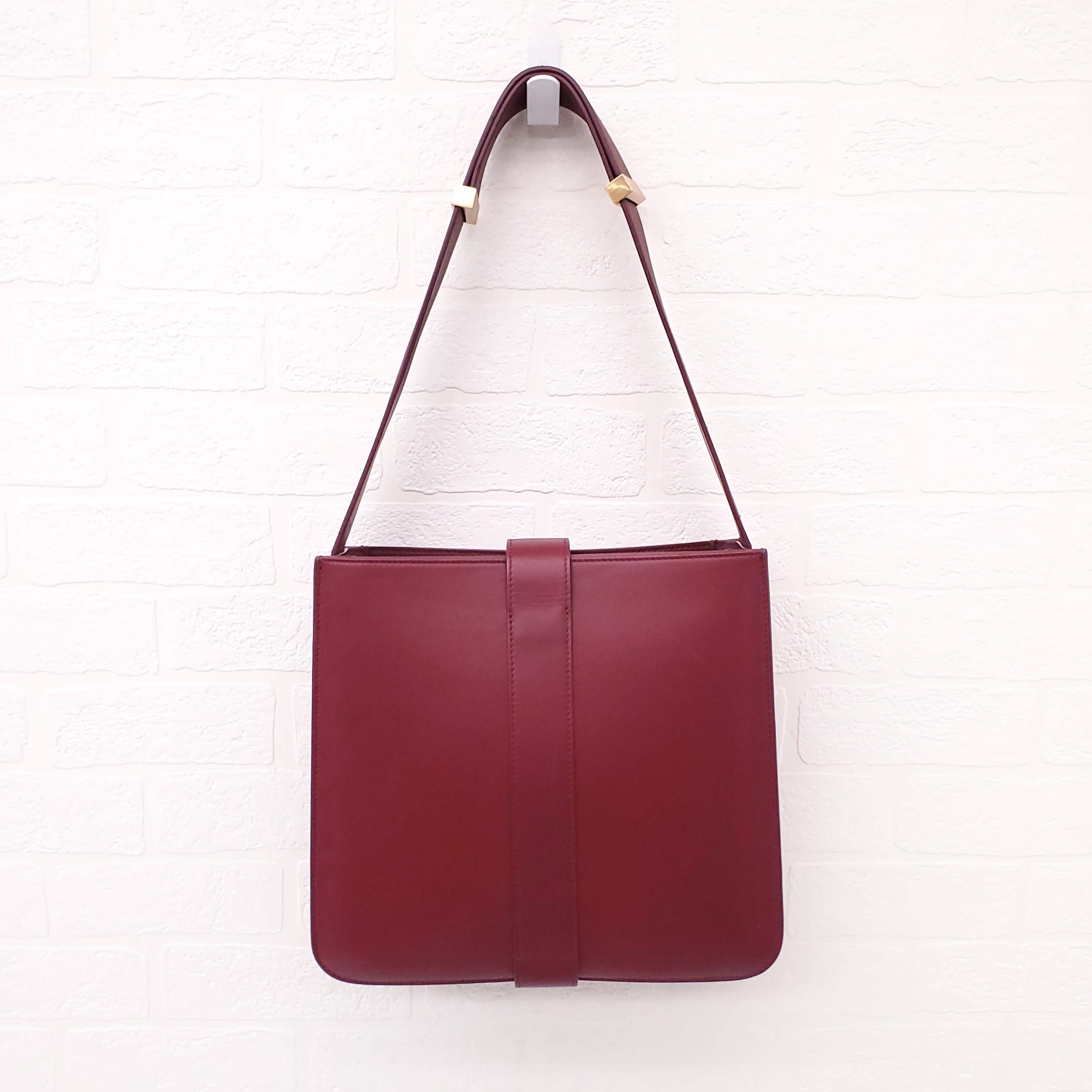 BOTTEGA VENETA BURGUNDY NAPPA MARIE SHOULDER BAG
