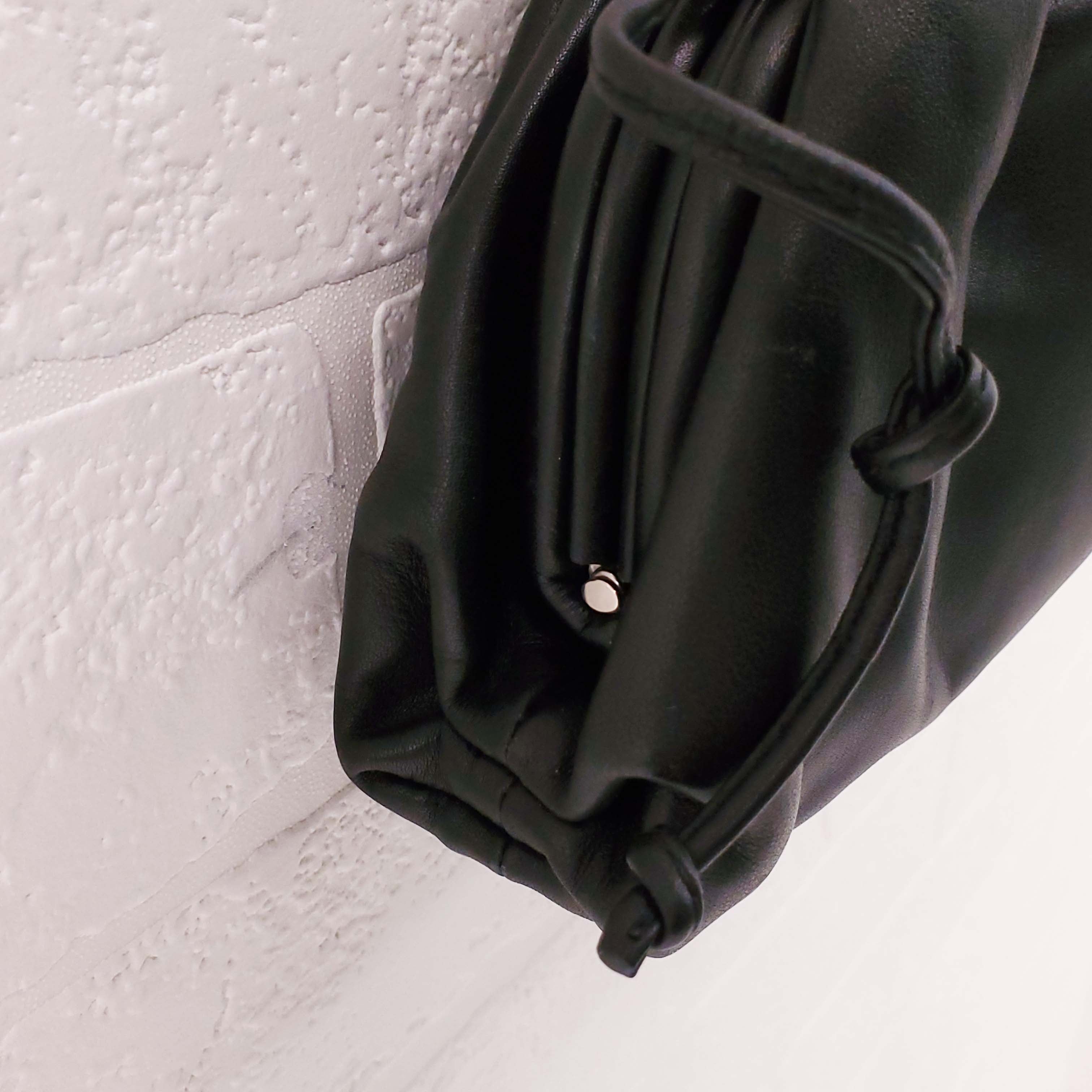 BOTTEGA VENETA MINI POUCH CROSSBODY BAG IN BLACK