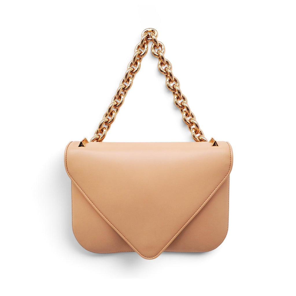 BOTTEGA VENETA NUDE ENVELOPE SHOULDER BAG