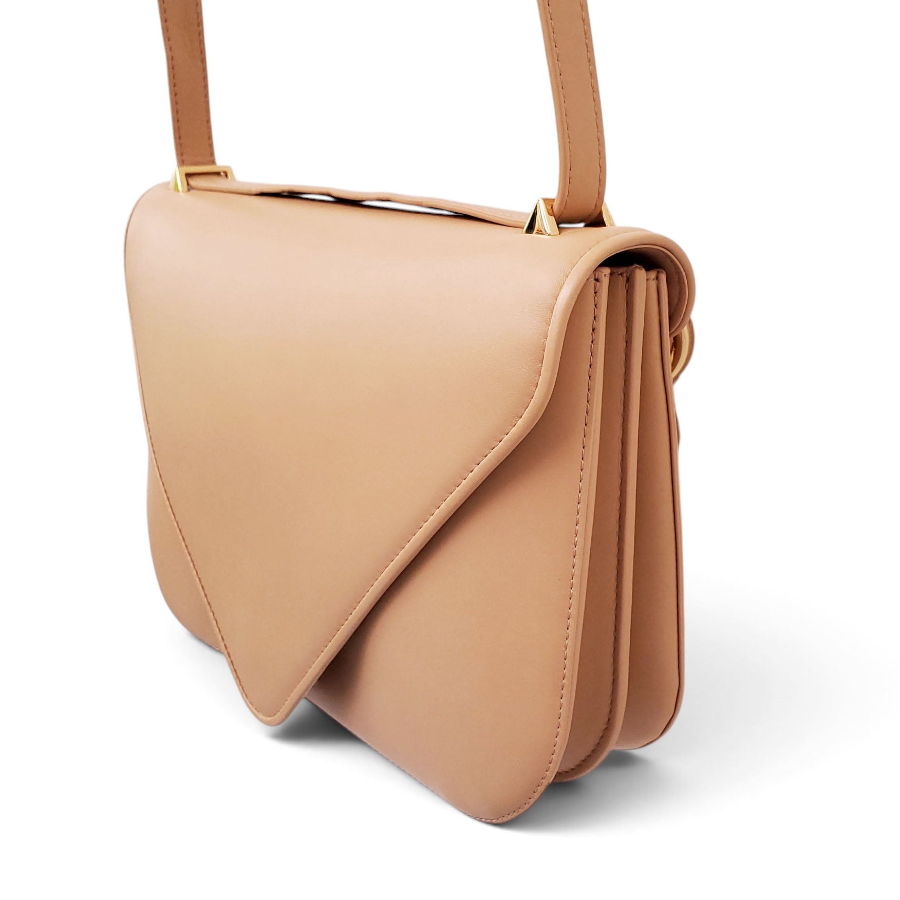 BOTTEGA VENETA NUDE ENVELOPE SHOULDER BAG