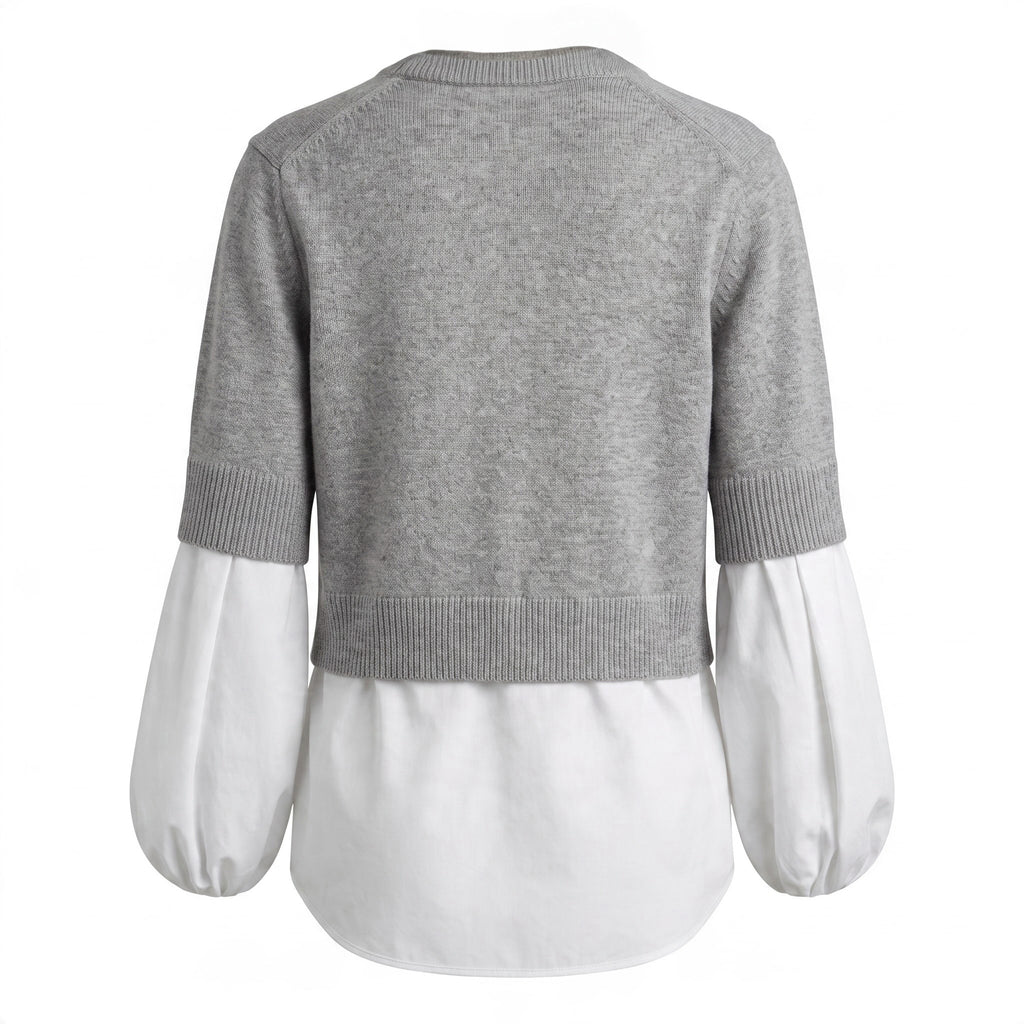 BROCHU WALKER LAYERED CASHMERE SWEATER - SIZE XS
