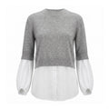 BROCHU WALKER LAYERED CASHMERE SWEATER - SIZE XS