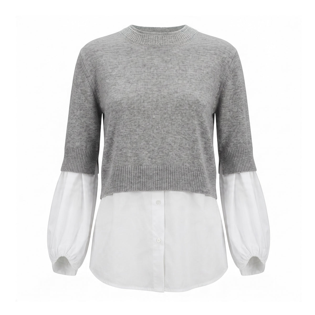 BROCHU WALKER LAYERED CASHMERE SWEATER - SIZE XS