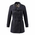BURBERRY BRIT BLACK WOOL TRENCH COAT - SIZE 2