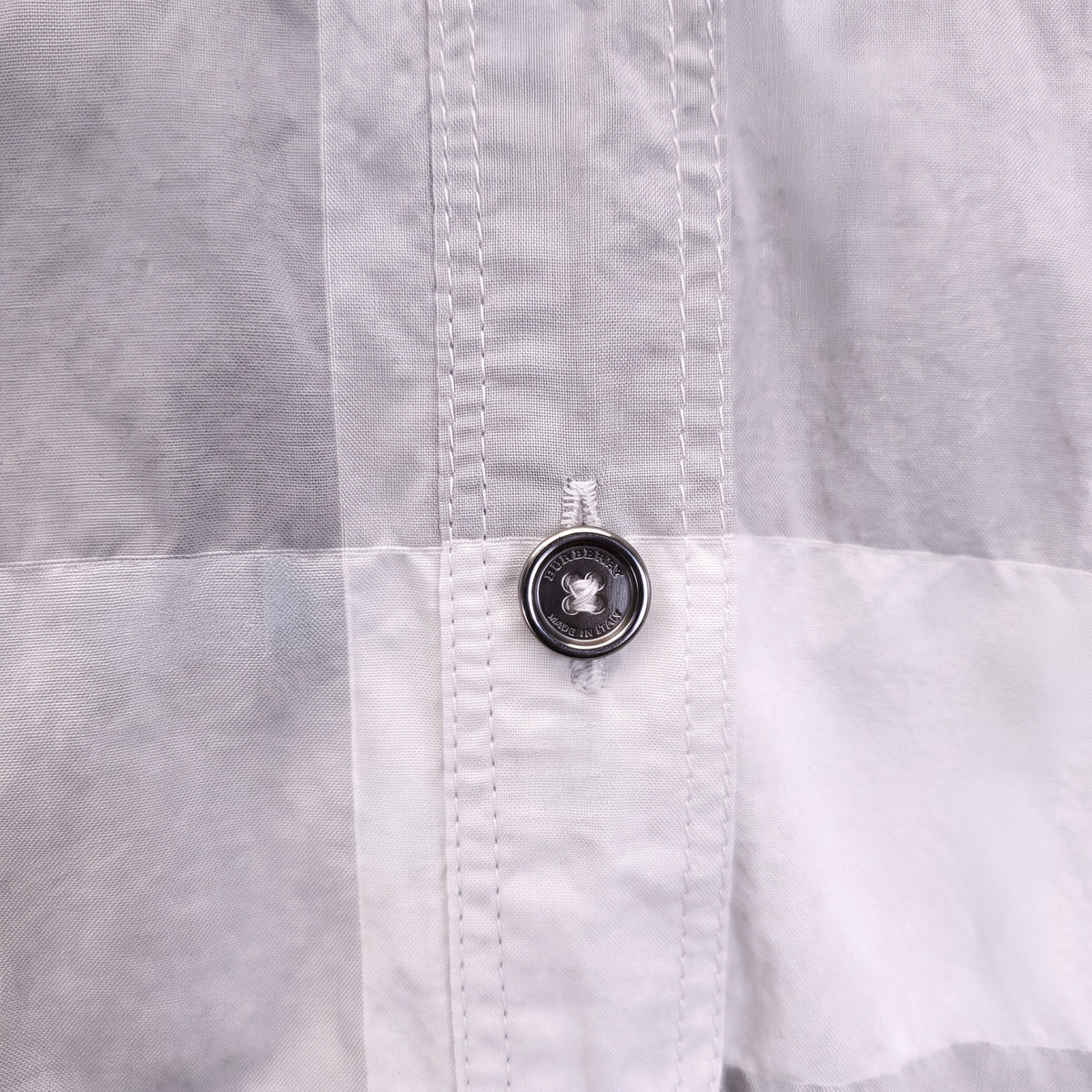 BURBERRY BRIT GREY CHECK BLOUSE - SIZE S