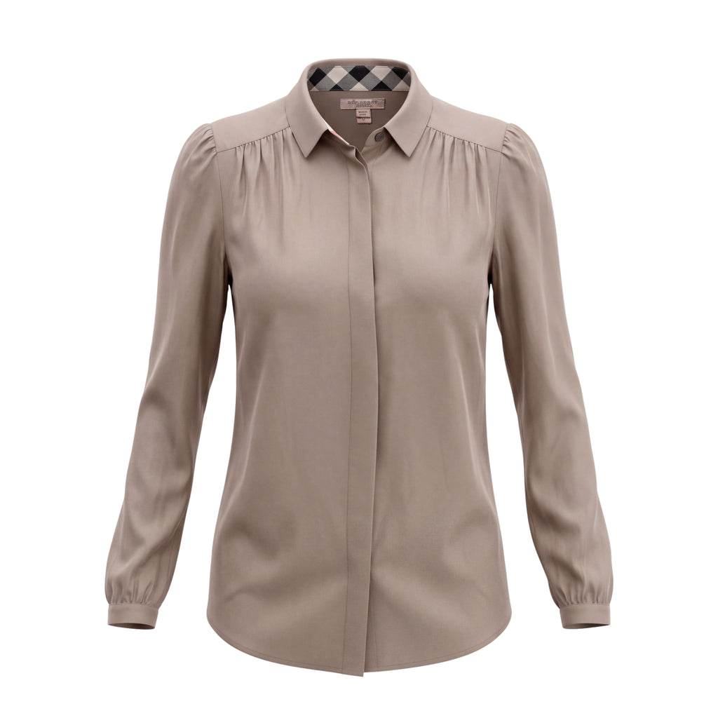 BURBERRY BRIT KHAKI BLOUSE - SIZE M