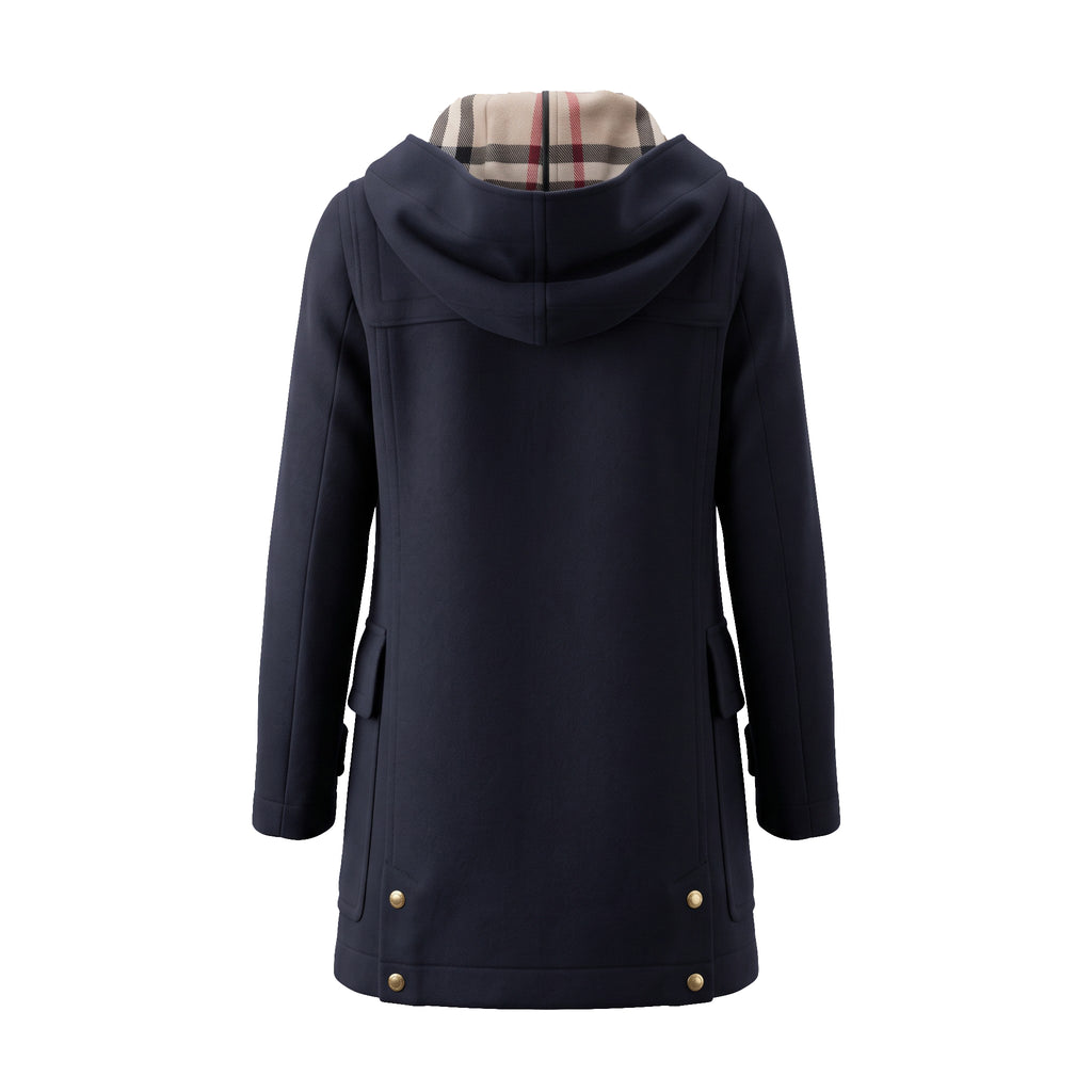 BURBERRY BRIT TOGGLE JACKET WITH CHECK LINING - SIZE 2