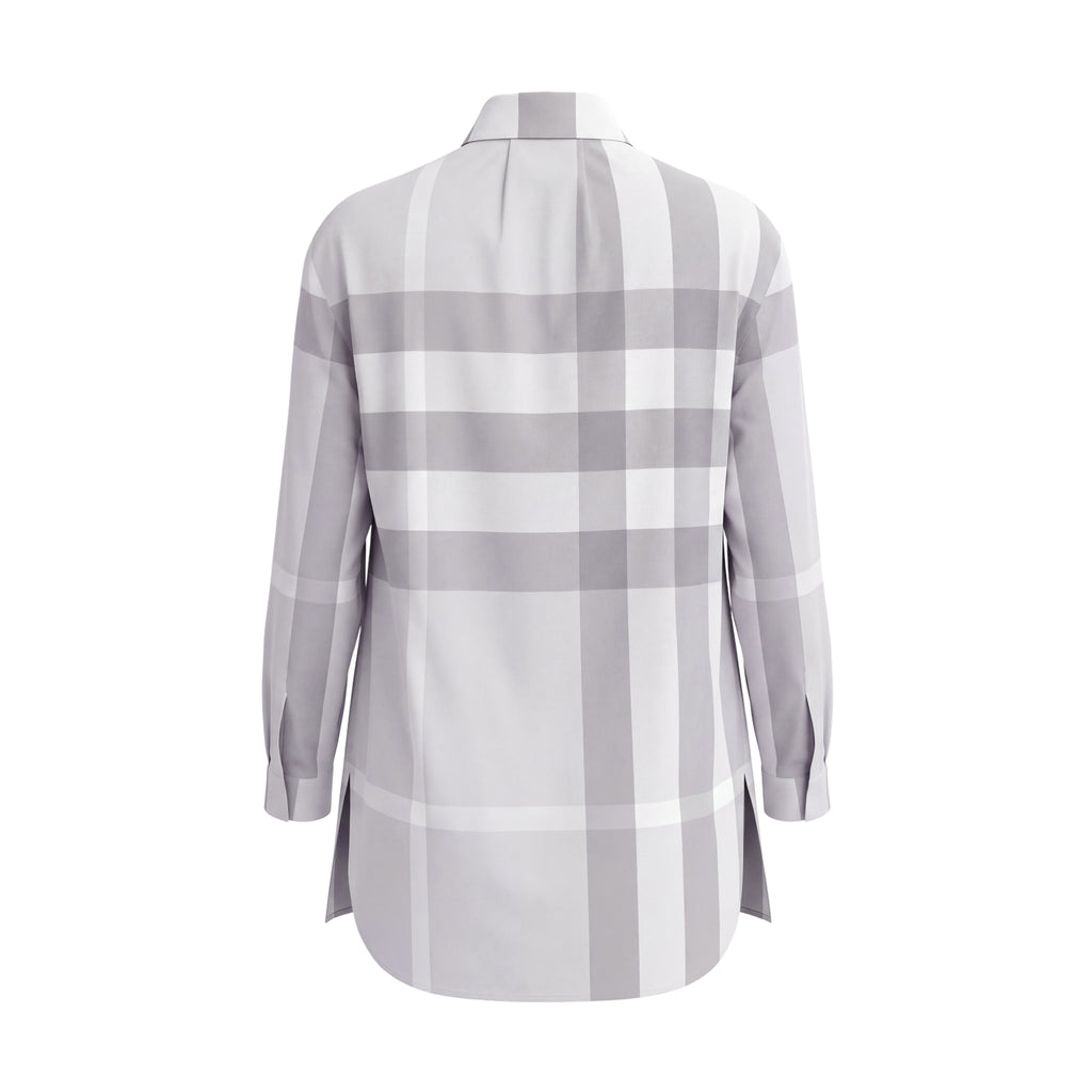 BURBERRY BRIT GREY CHECK BLOUSE - SIZE S