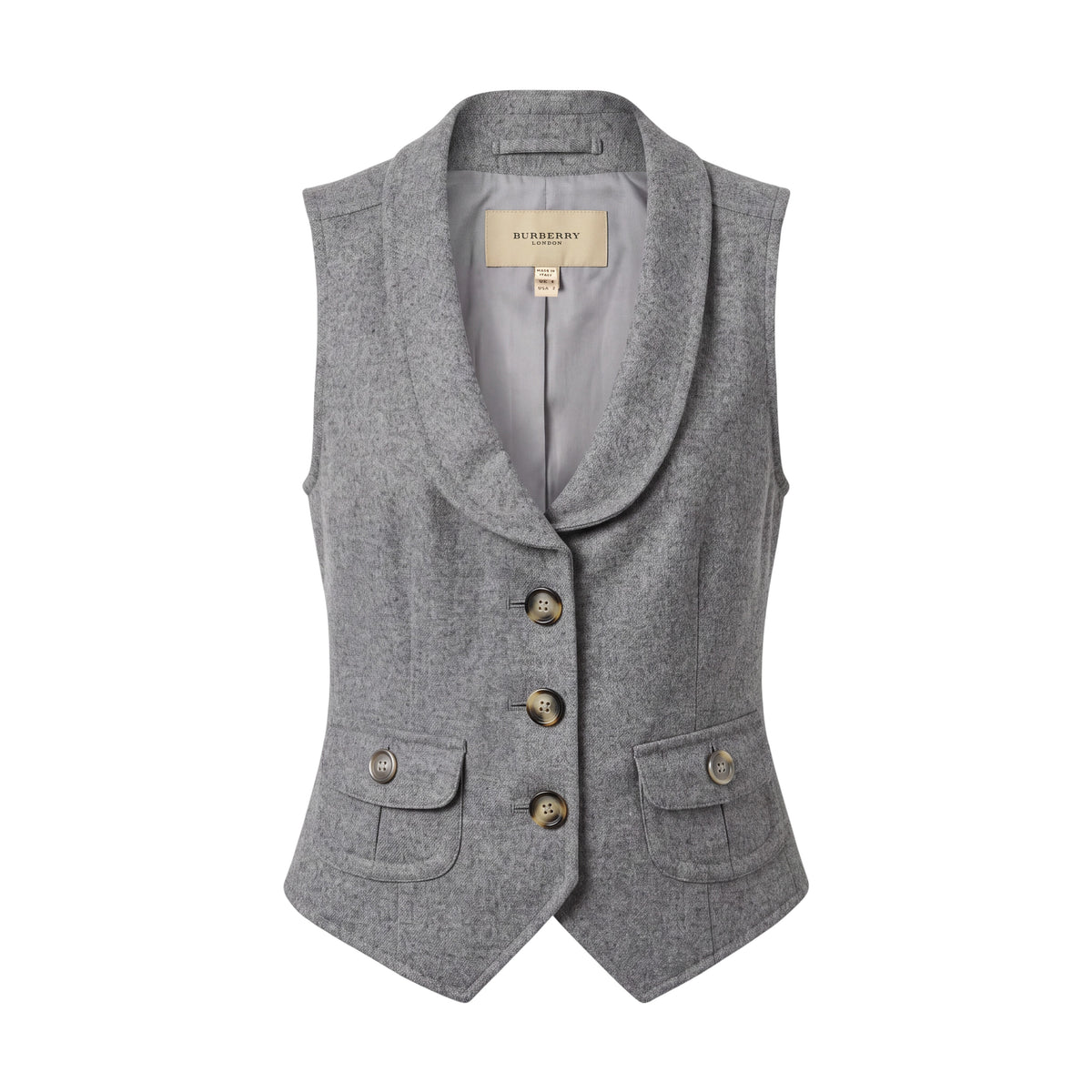 BURBERRY GREY VEST - SIZE 2