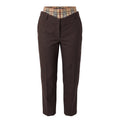 BURBERRY LAYERED WOOL AND CHECK COTTON STRAIGHT LEG PANTS - SIZE 6