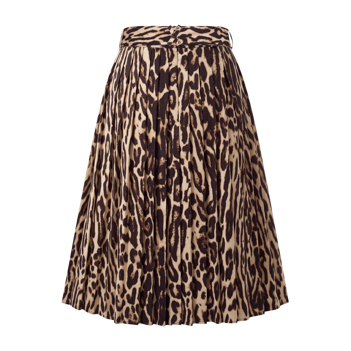 BURBERRY LEOPARD PLEATED SKIRT - SIZE 2