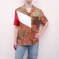 BURBERRY SILK LOGO BLOUSE - SIZE 2 (OVERSIZED)