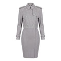 BURBERRY TECHNICAL WOOL DECONSTRUCTED TRENCH COAT - SIZE 4