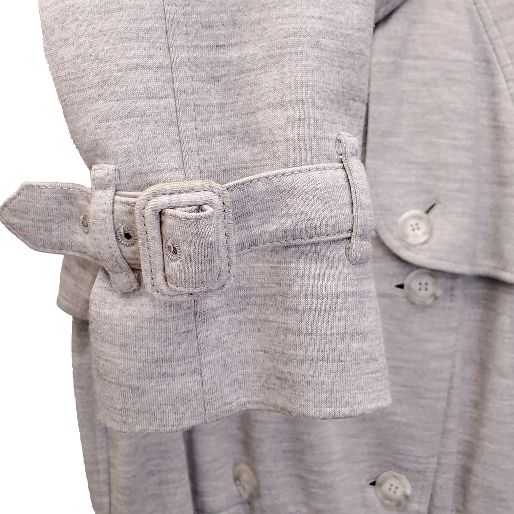 BURBERRY TECHNICAL WOOL DECONSTRUCTED TRENCH COAT - SIZE 4