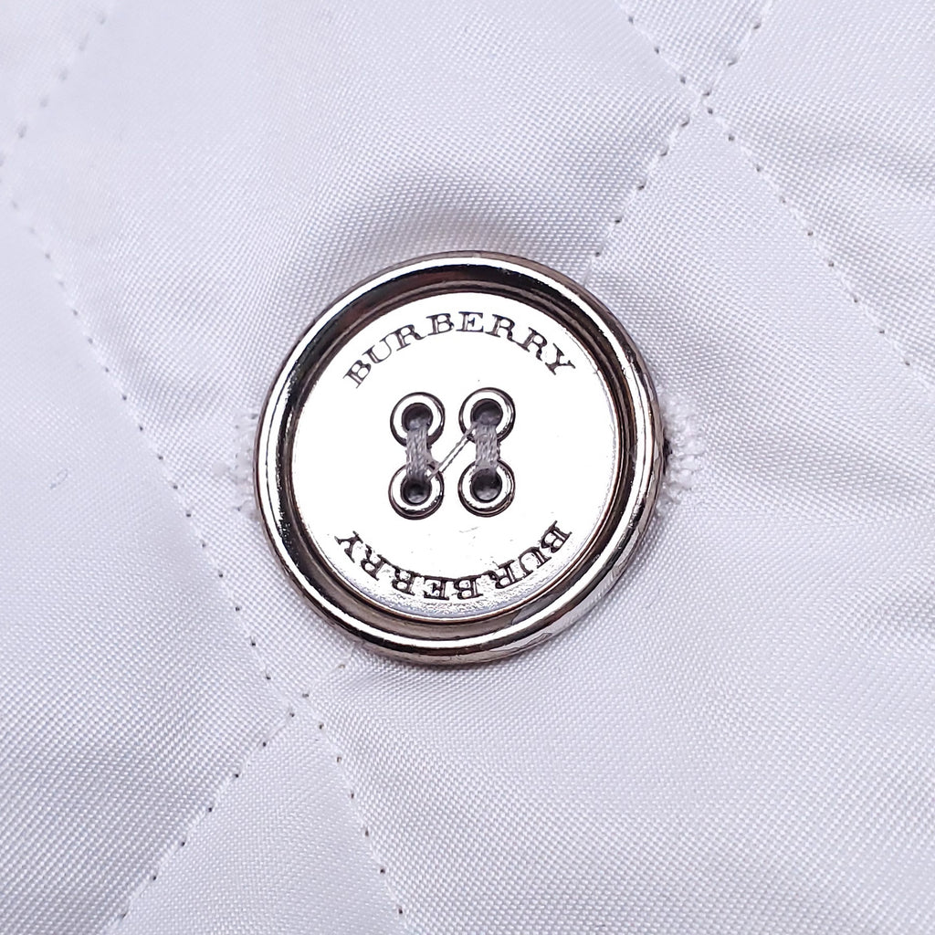 BURBERRY WHITE ARGYLE JACKET - SIZE S