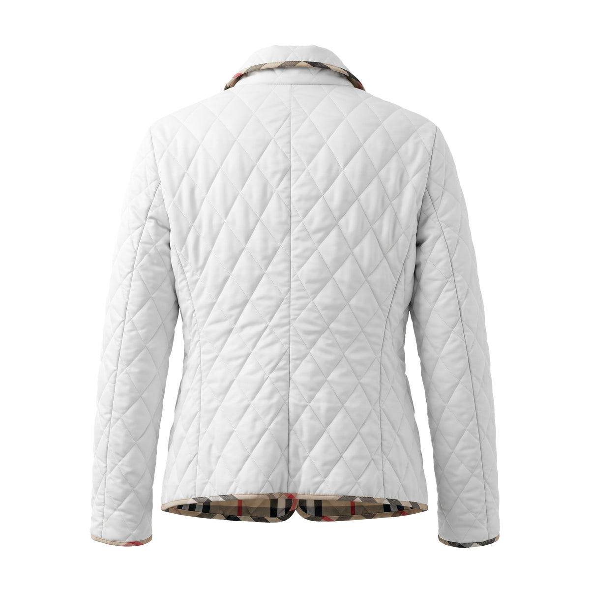 BURBERRY WHITE ARGYLE JACKET - SIZE S