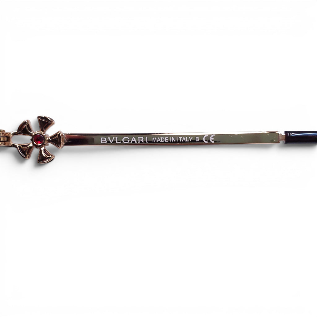 BVLGARI BROWN SUNGLASSES WITH CRYSTAL FLOWER