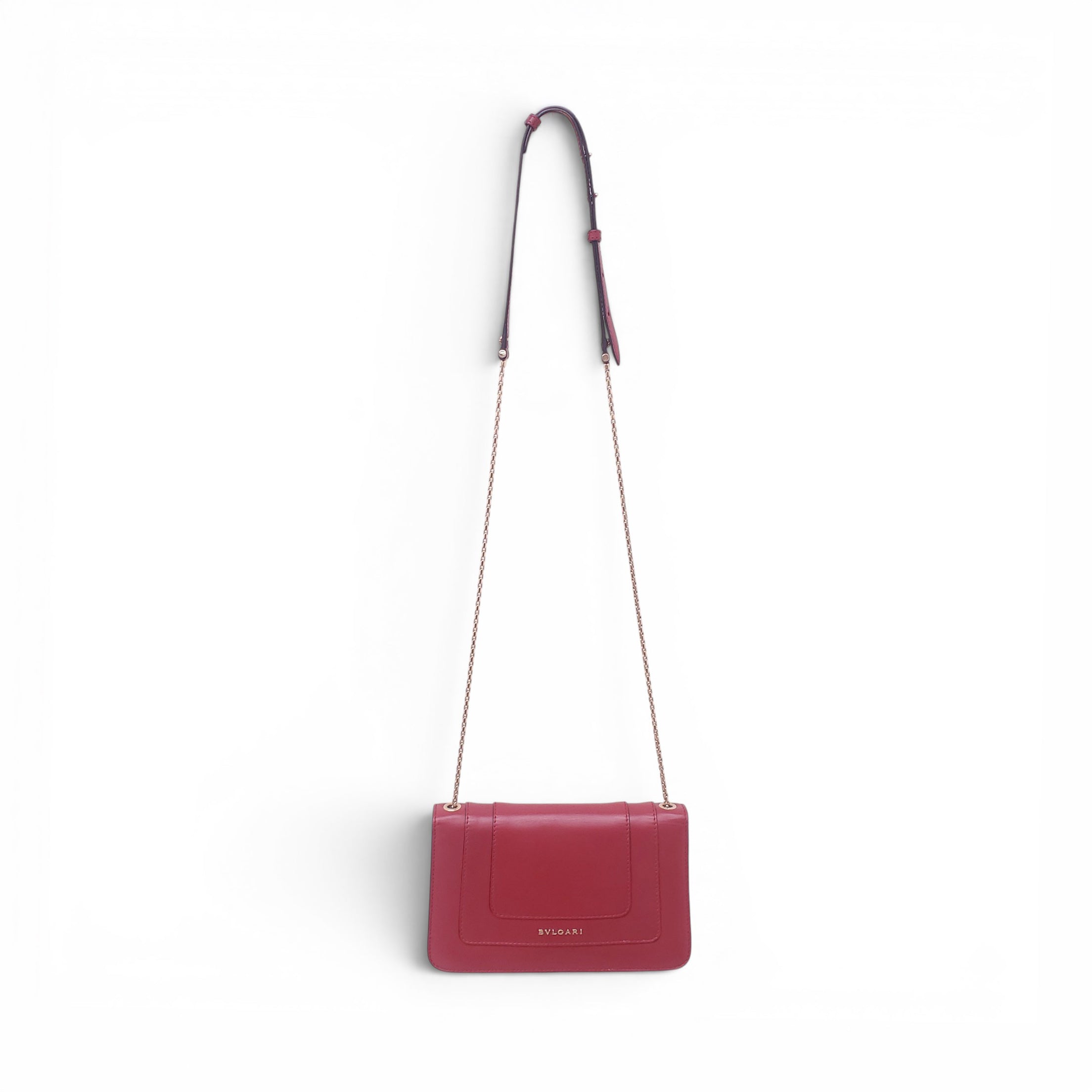 BVLGARI RED LEATHER SERPENTI CROSSBODY BAG