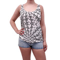 BYBLOS BLACK AND WHITE PATTERNED TANK TOP - SIZE XS