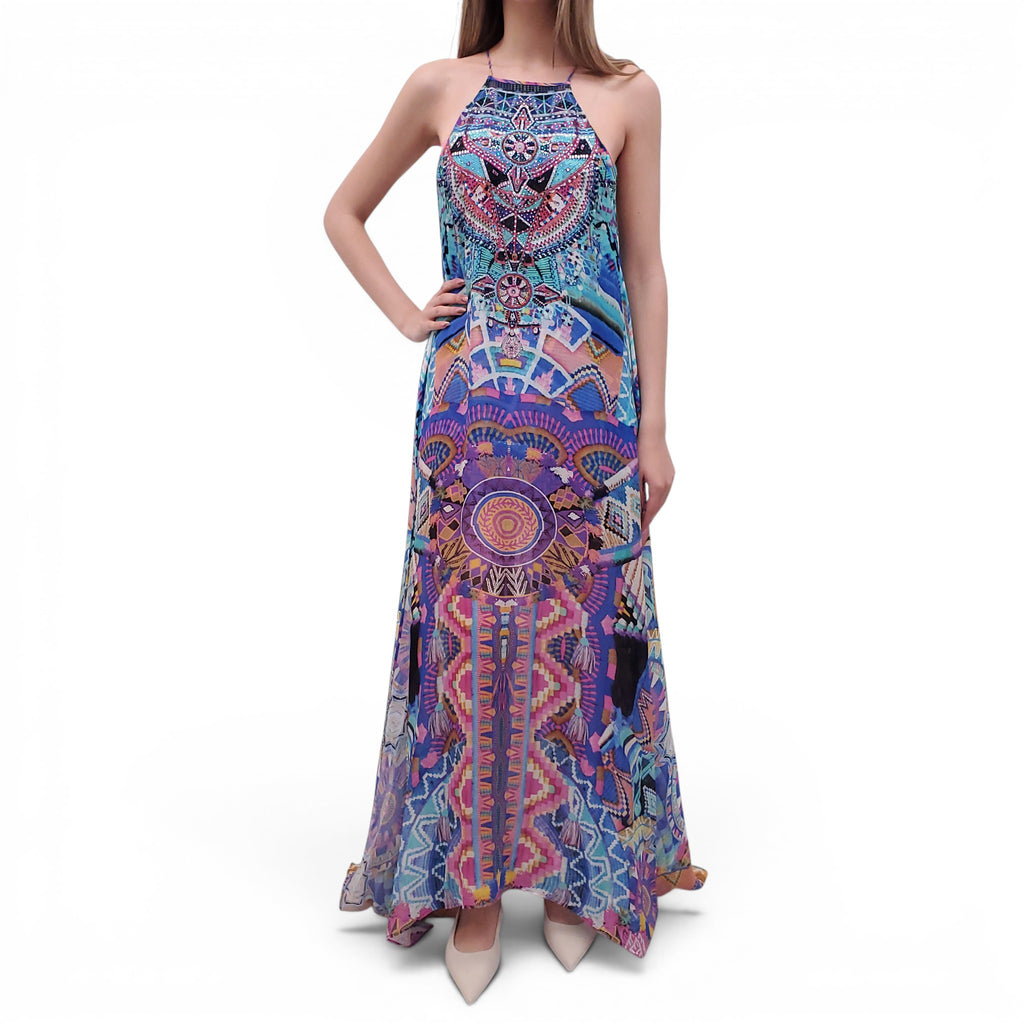 CAMILLA MULTICOLOURED SEQUIN PATTERNED DRESS - SIZE S