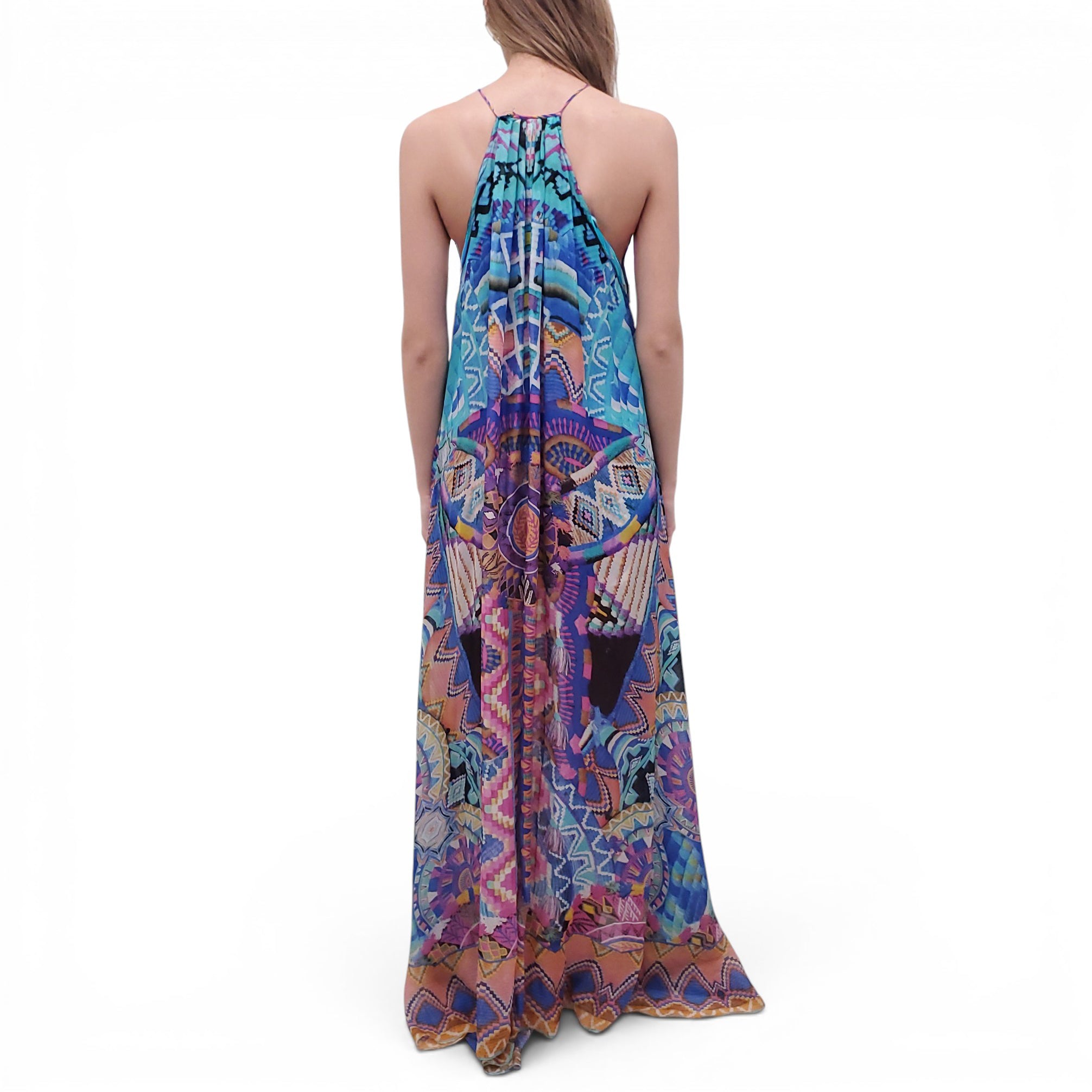CAMILLA MULTICOLOURED SEQUIN PATTERNED DRESS - SIZE S