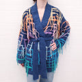 CANESSA RAINBOW FRINGE SWEATER - SIZE S (OVERSIZED)