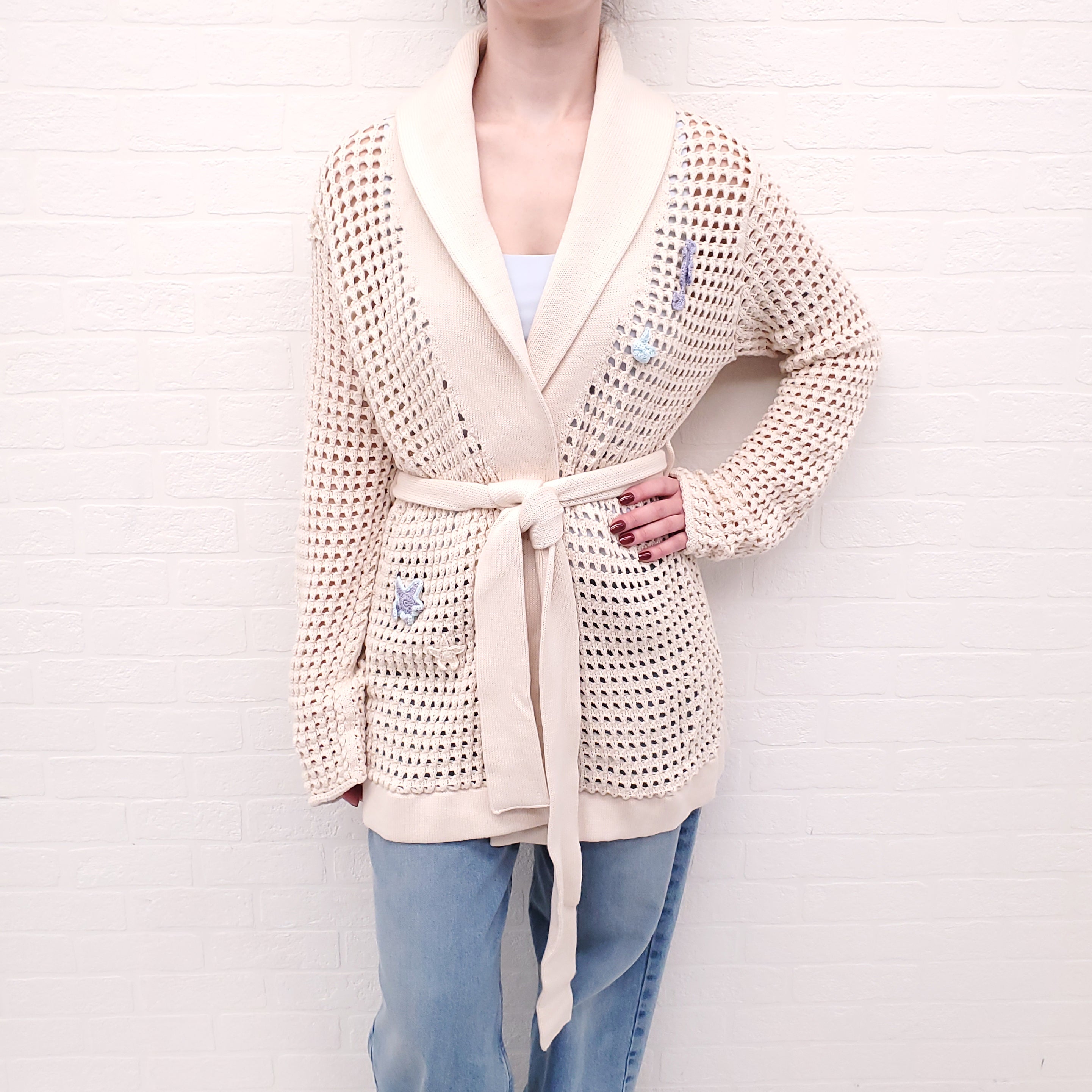 CANESSA STARFISH CROCHET SWEATER - SIZE 3 (L)