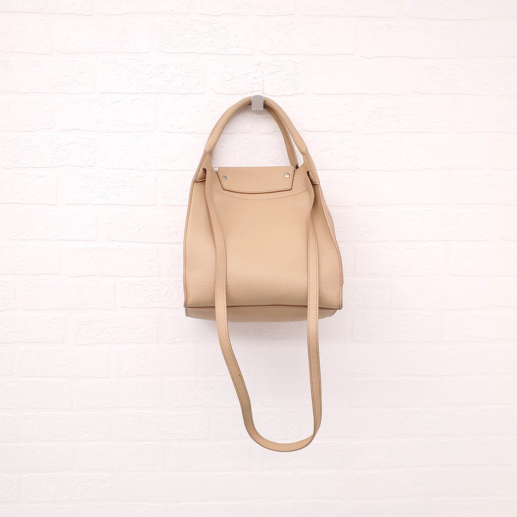 CELINE BEIGE LEATHER SMALL BIG CROSSBODY BAG
