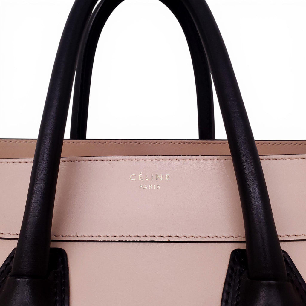 CELINE BLACK-LINED NUDE LUGGAGE BAG