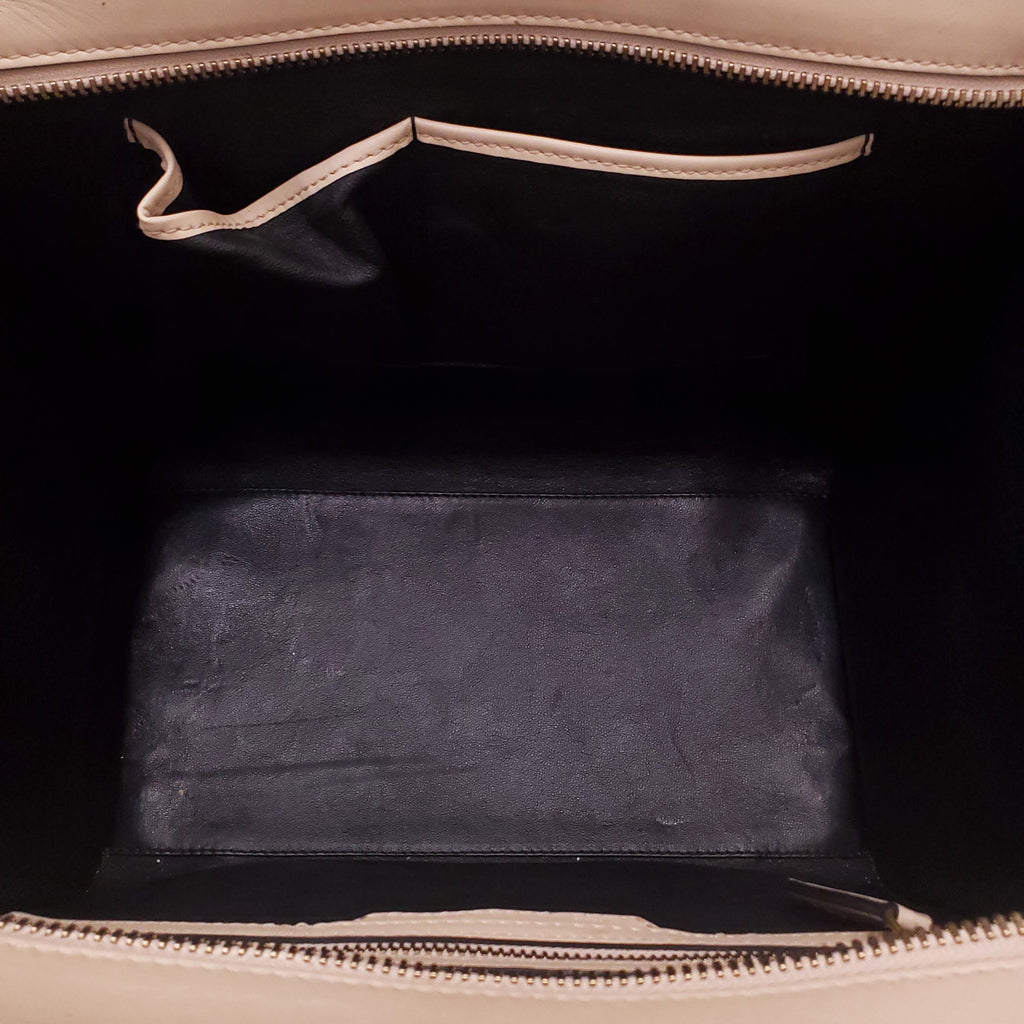 CELINE BLACK-LINED NUDE LUGGAGE BAG