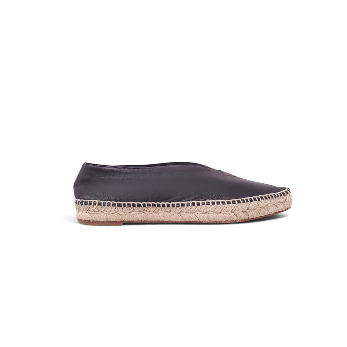 CELINE BLACK LEATHER FLATS - SIZE 39