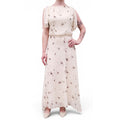 CELINE CREAM FLORAL PATTERNED DRESS - SIZE 38