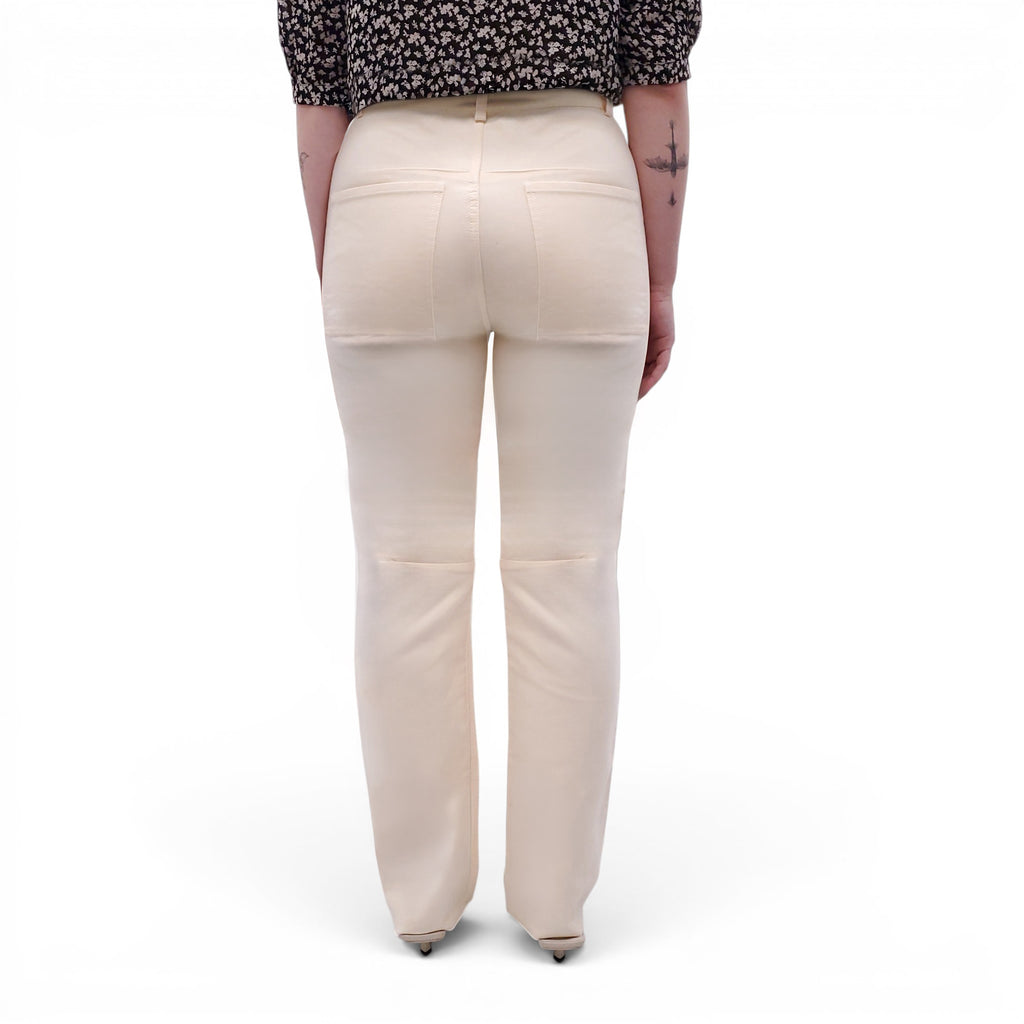 CELINE EGGSHELL CREAM PANTS - SIZE 36
