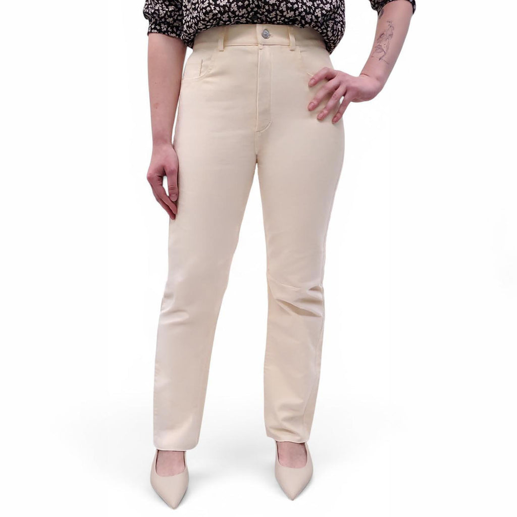 CELINE EGGSHELL CREAM PANTS - SIZE 36