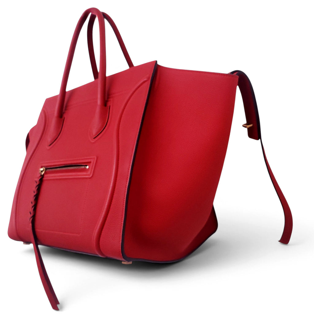 CELINE RED LUGGAGE BAG