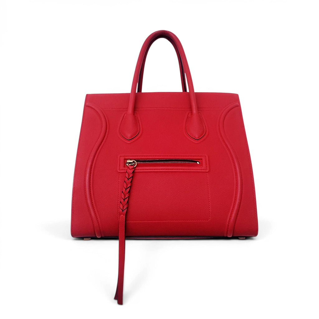 CELINE RED LUGGAGE BAG