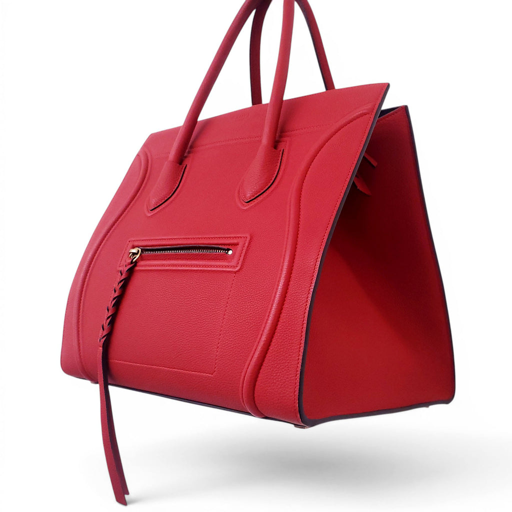 CELINE RED LUGGAGE BAG