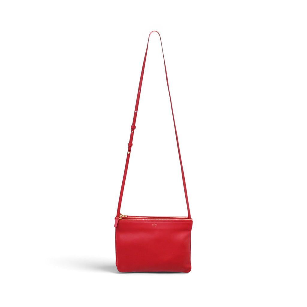 CELINE RED TRIO CROSSBODY BAG