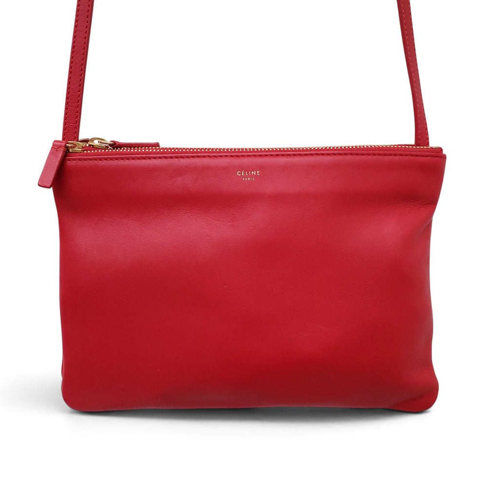 CELINE RED TRIO CROSSBODY BAG