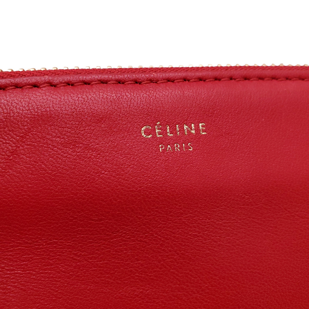 CELINE RED TRIO CROSSBODY BAG