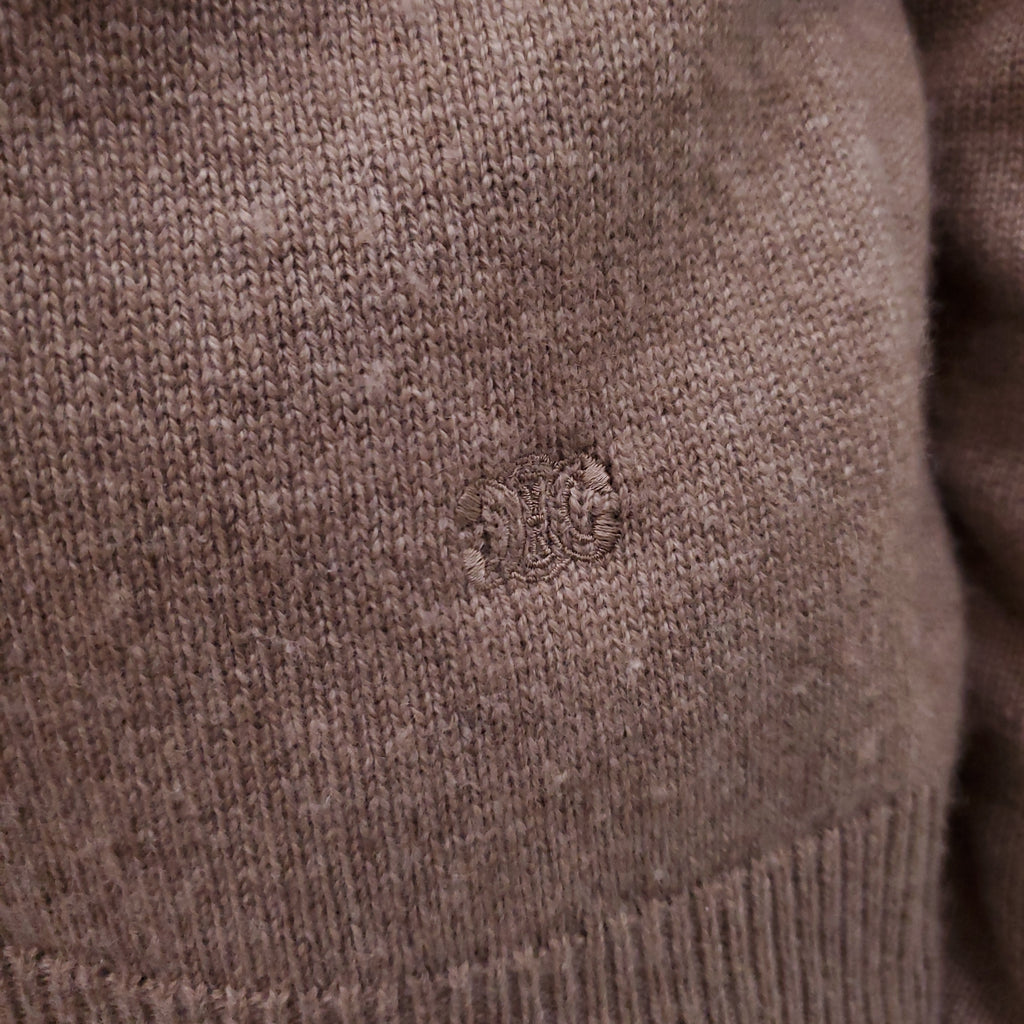 CELINE TAUPE CASHMERE TURTLENECK SWEATER - SIZE XS