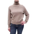 CELINE TAUPE CASHMERE TURTLENECK SWEATER - SIZE XS