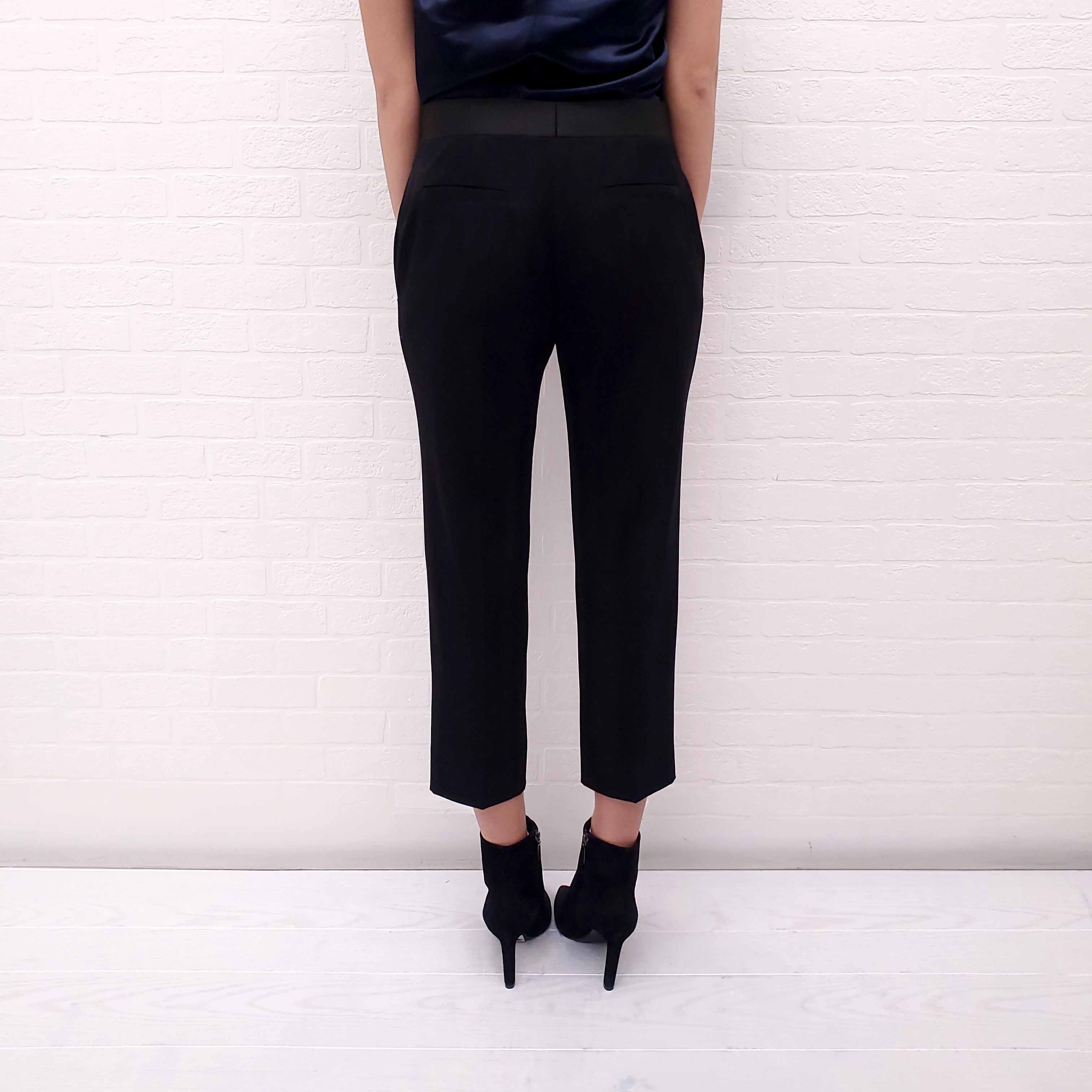 CELINE TUXEDO BLACK TROUSERS - SIZE 36