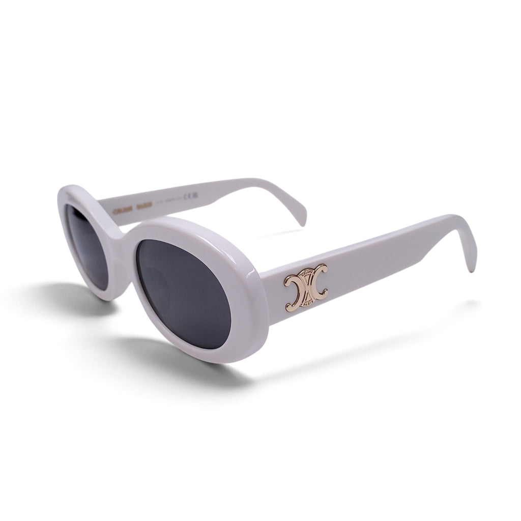 CELINE WHITE LOGO TRIOMPHE LOGO SUNGLASSES