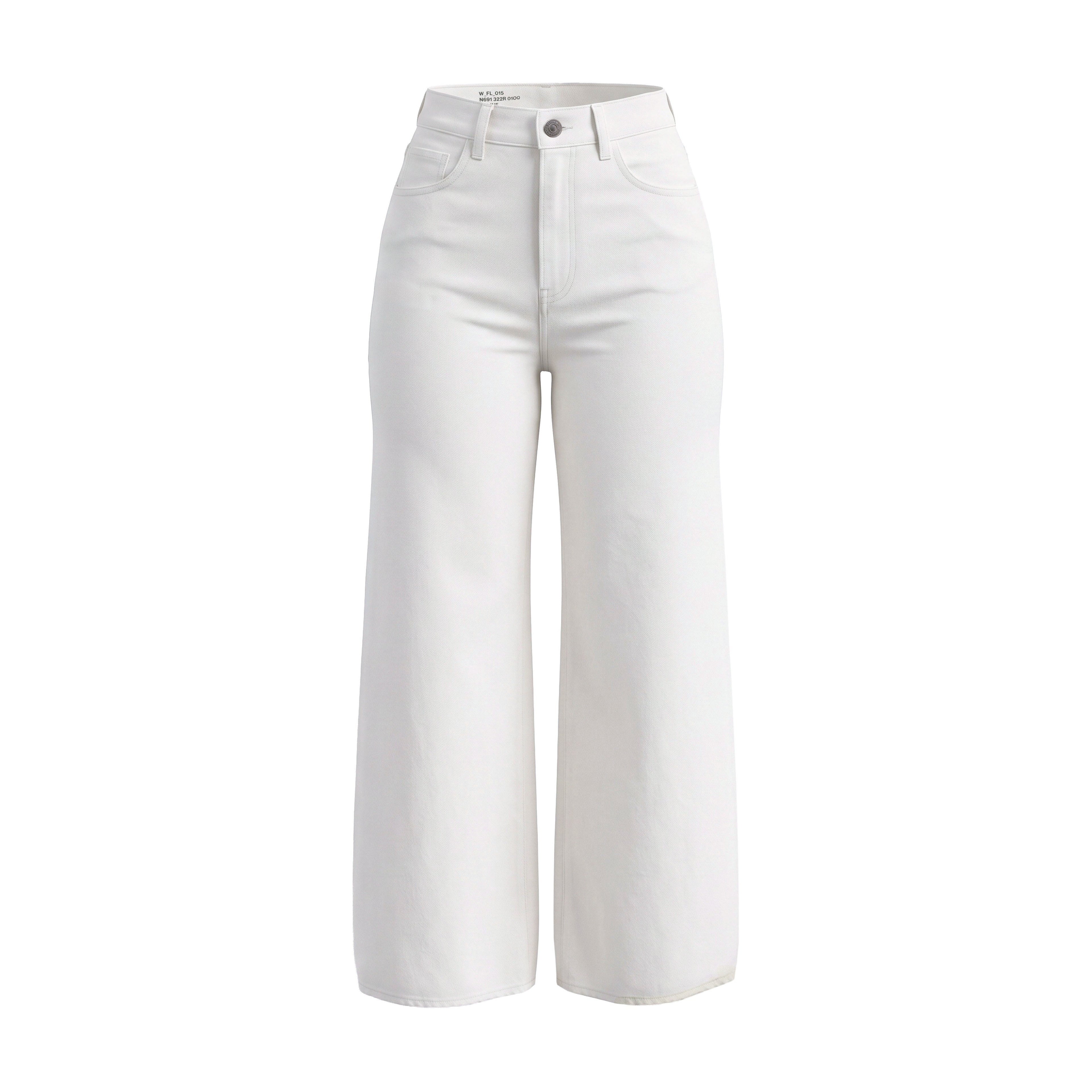 CELINE WHITE WIDE-LEG JEANS - SIZE 25