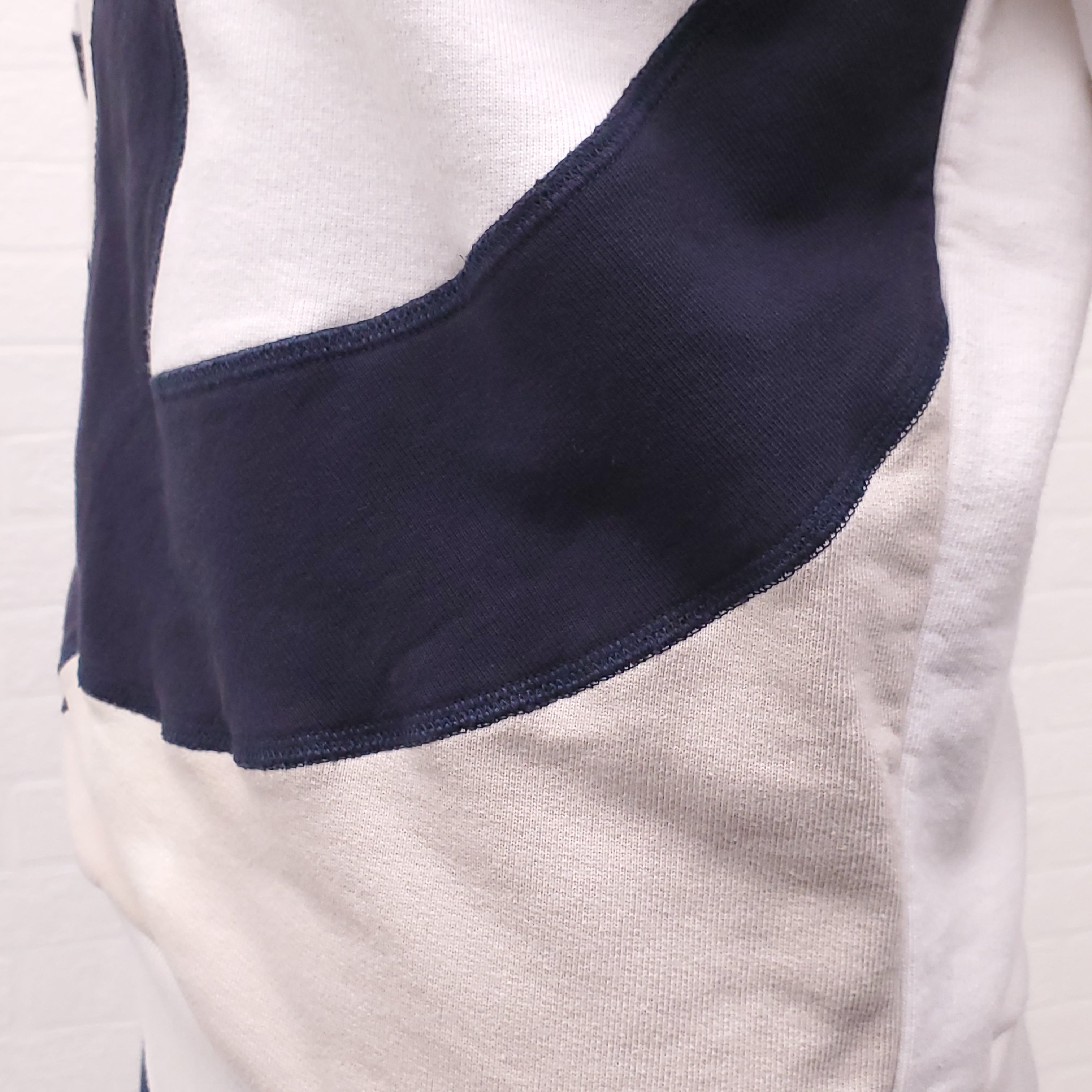 CHANEL 2018 COLOUR BLOCK LOGO SWEATER - SIZE 34